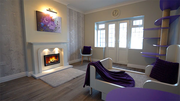 Lilac Suite at The Grove Luxury Cat Hotel
